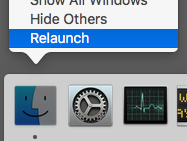 Relaunching Finder